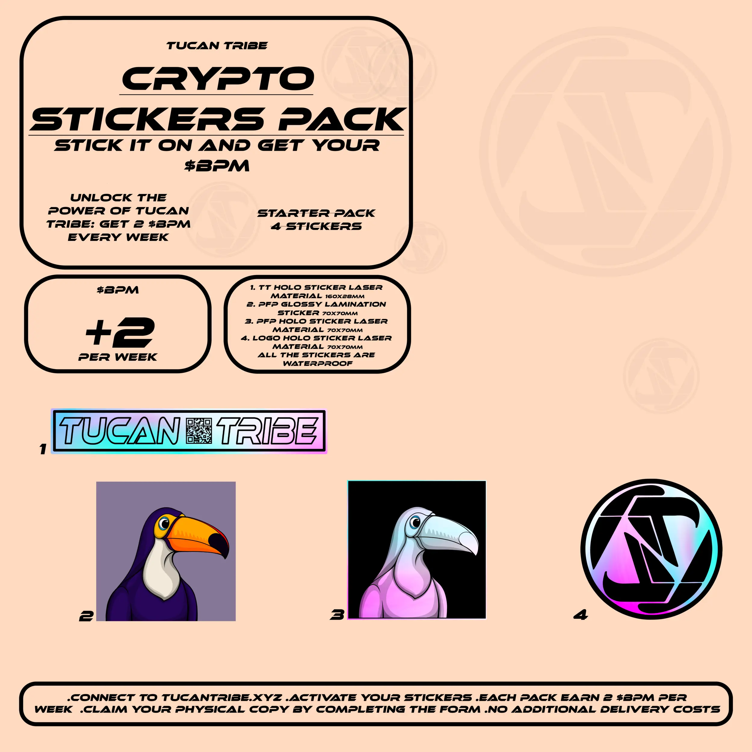 Tucan Tribe Crypto Stickers #228 NFT on Algorand