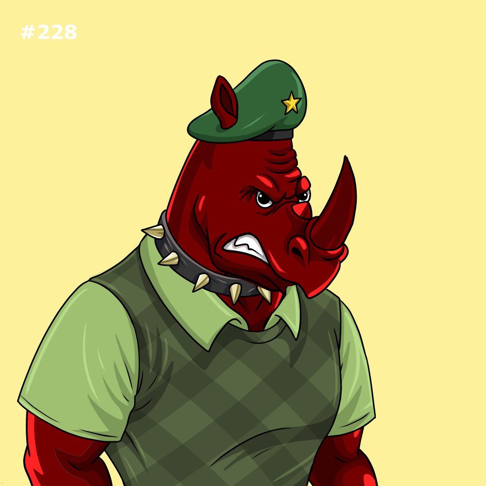 Rowdy Rhino #228 NFT on Algorand