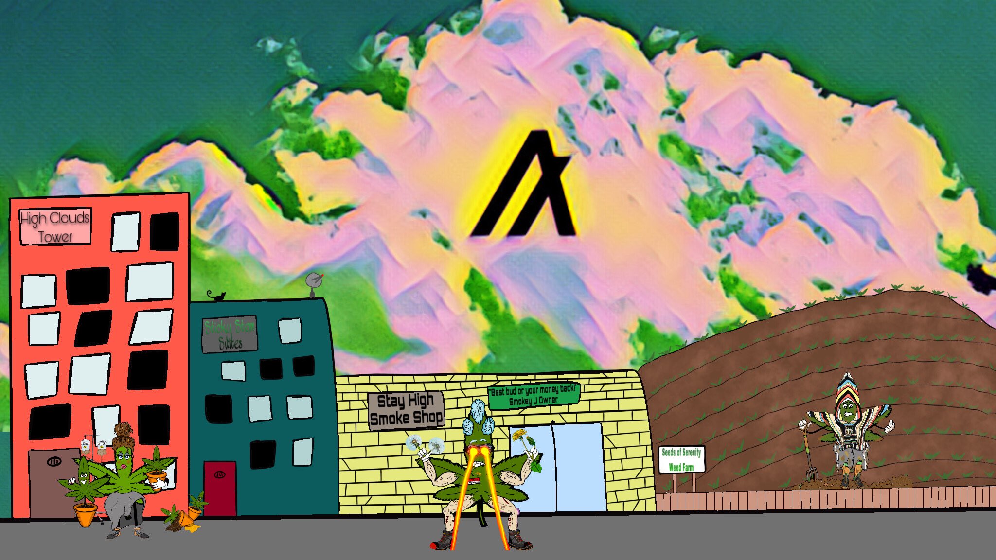 It's Always Cloudy in Buddy Town NFT on Algorand