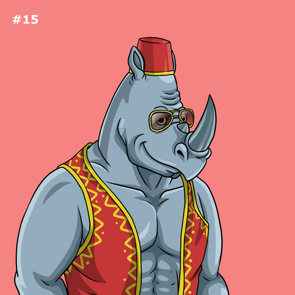 Rowdy Rhino #015 NFT on Algorand