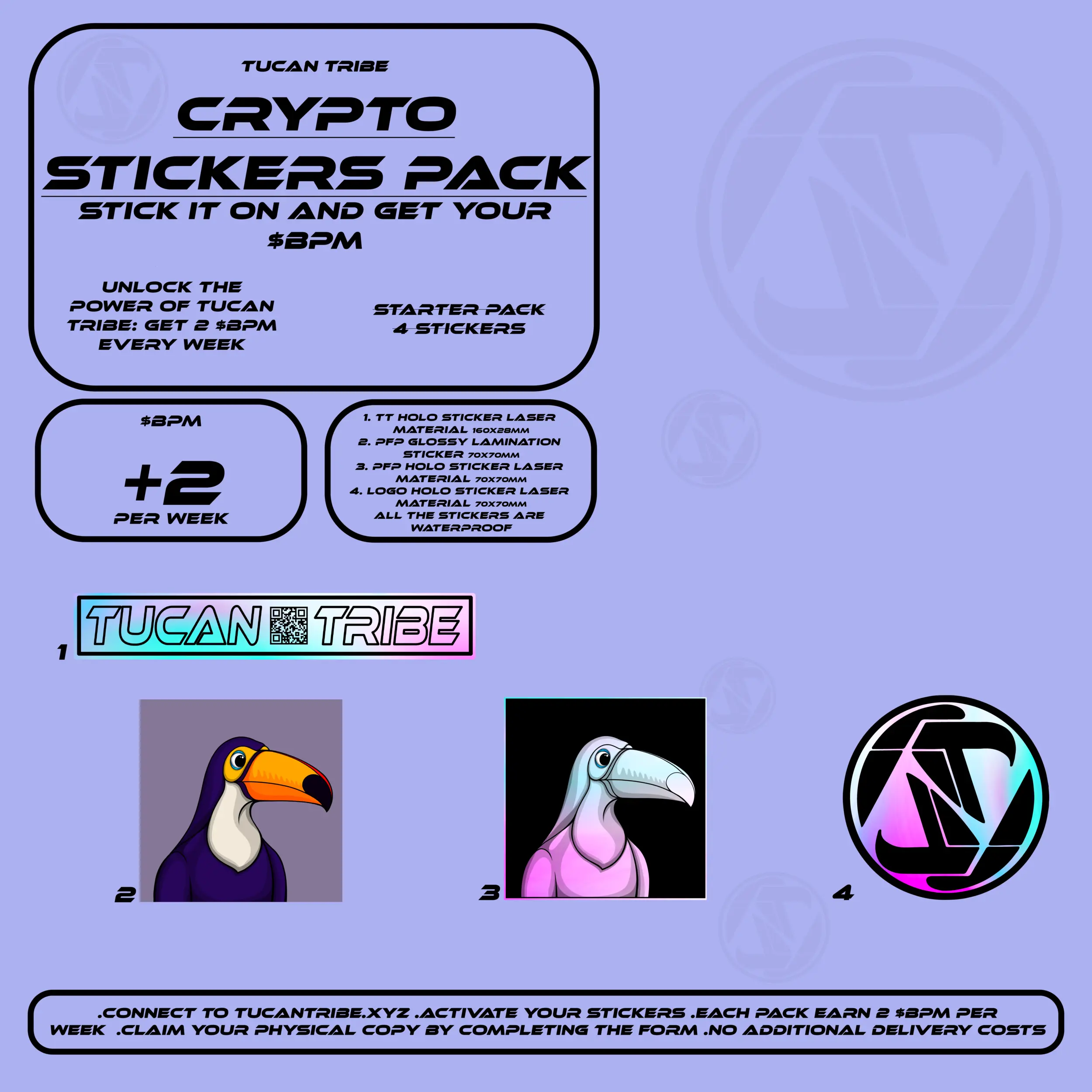 Tucan Tribe Crypto Stickers #268 NFT on Algorand