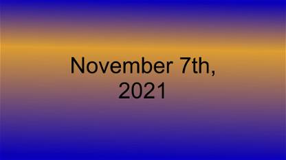 November 7th, 2021