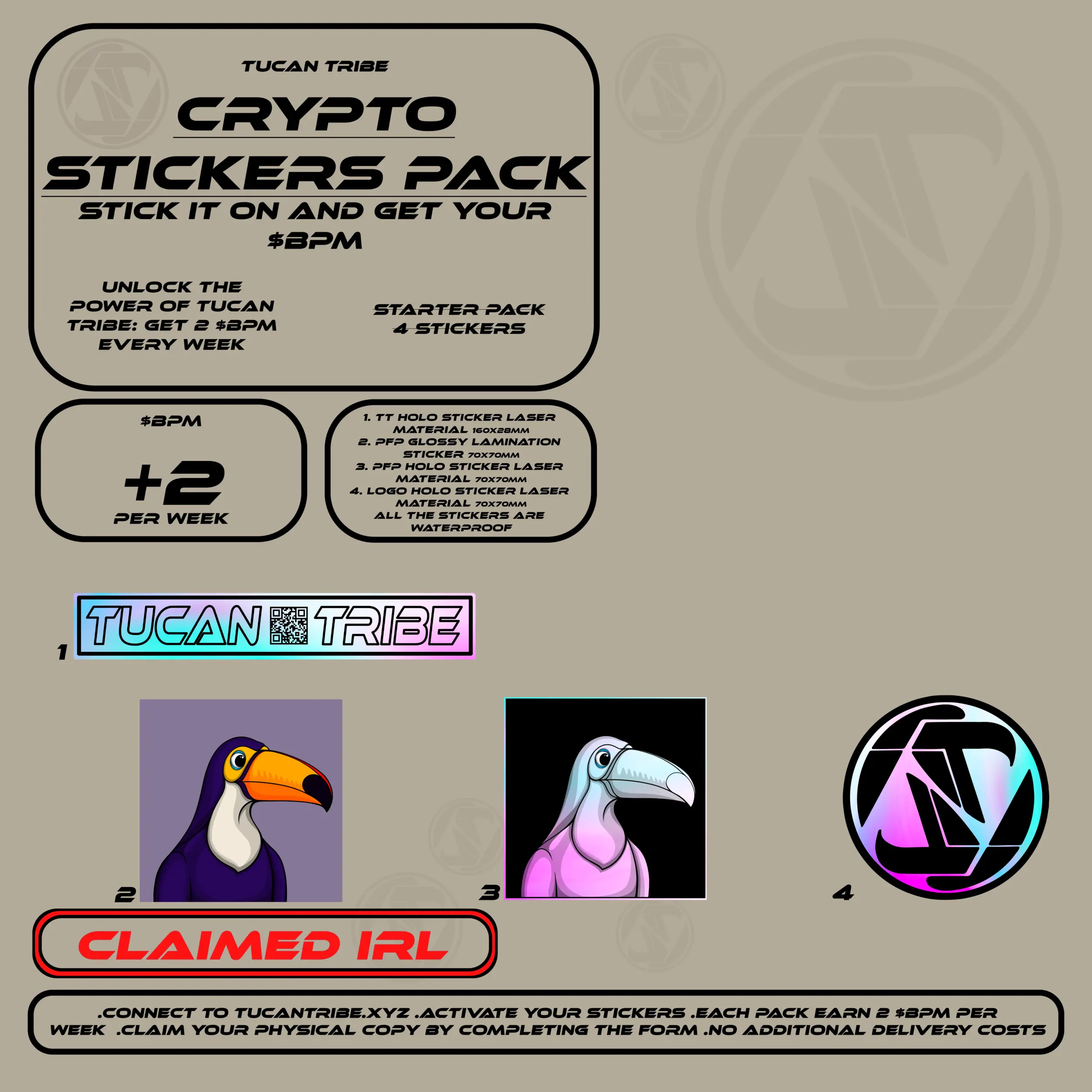 Tucan Tribe Crypto Stickers #378 NFT on Algorand