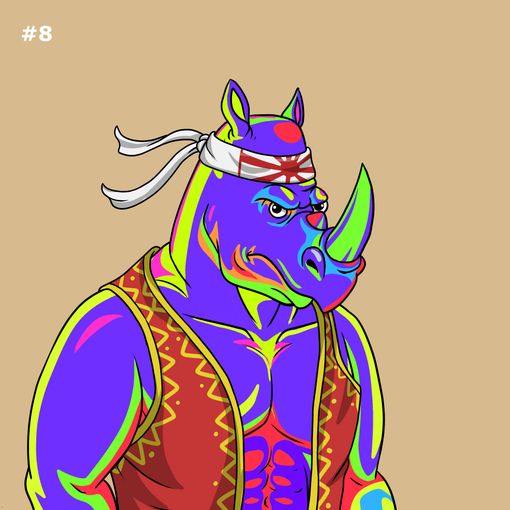 Rowdy Rhino #008 NFT on Algorand