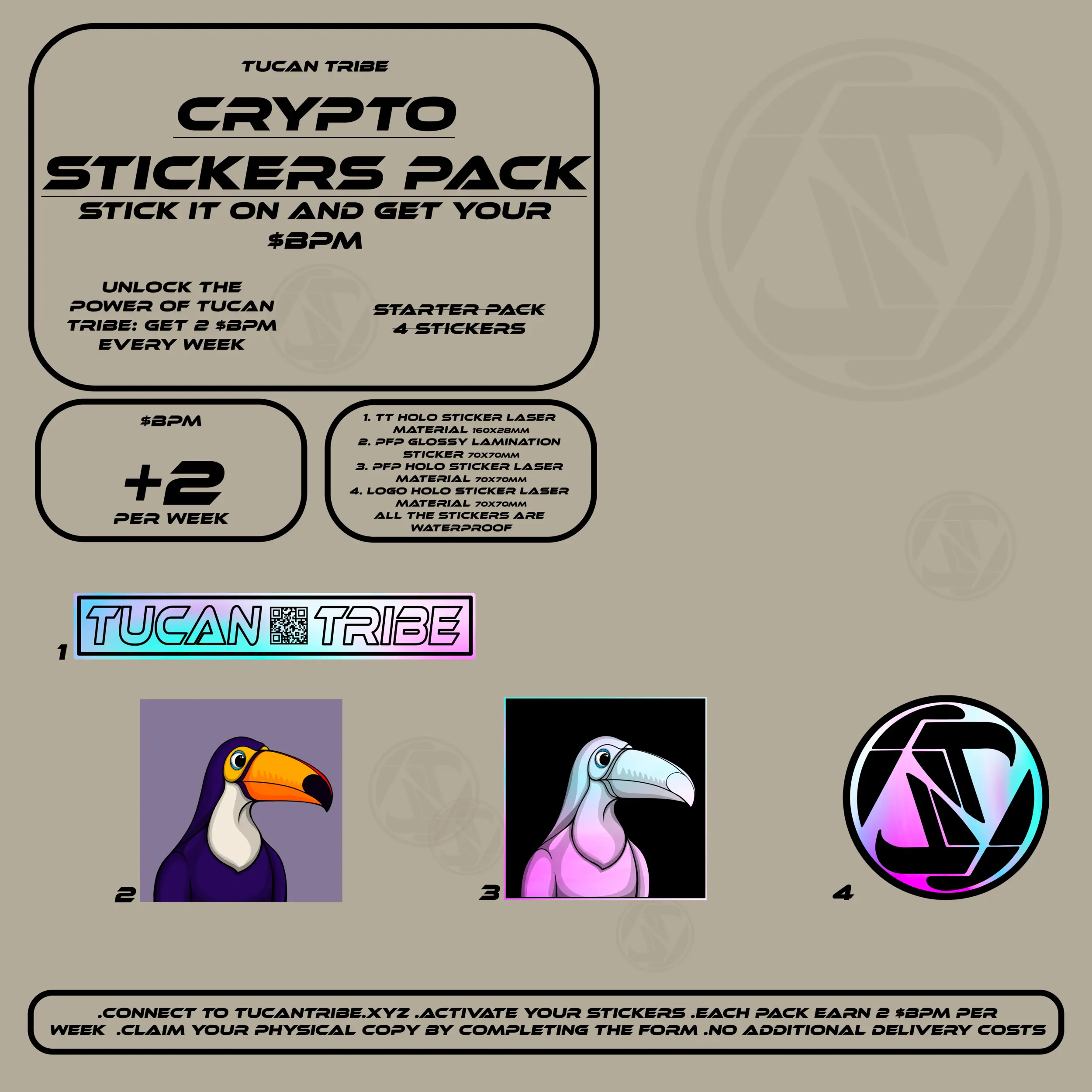 Tucan Tribe Crypto Stickers #256 NFT on Algorand