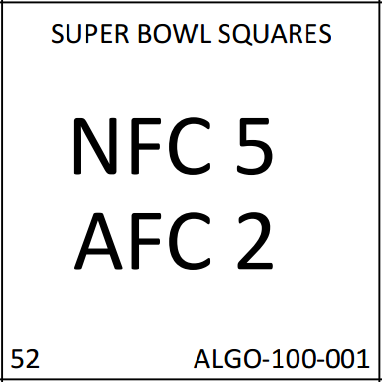 Super Bowl Square #52