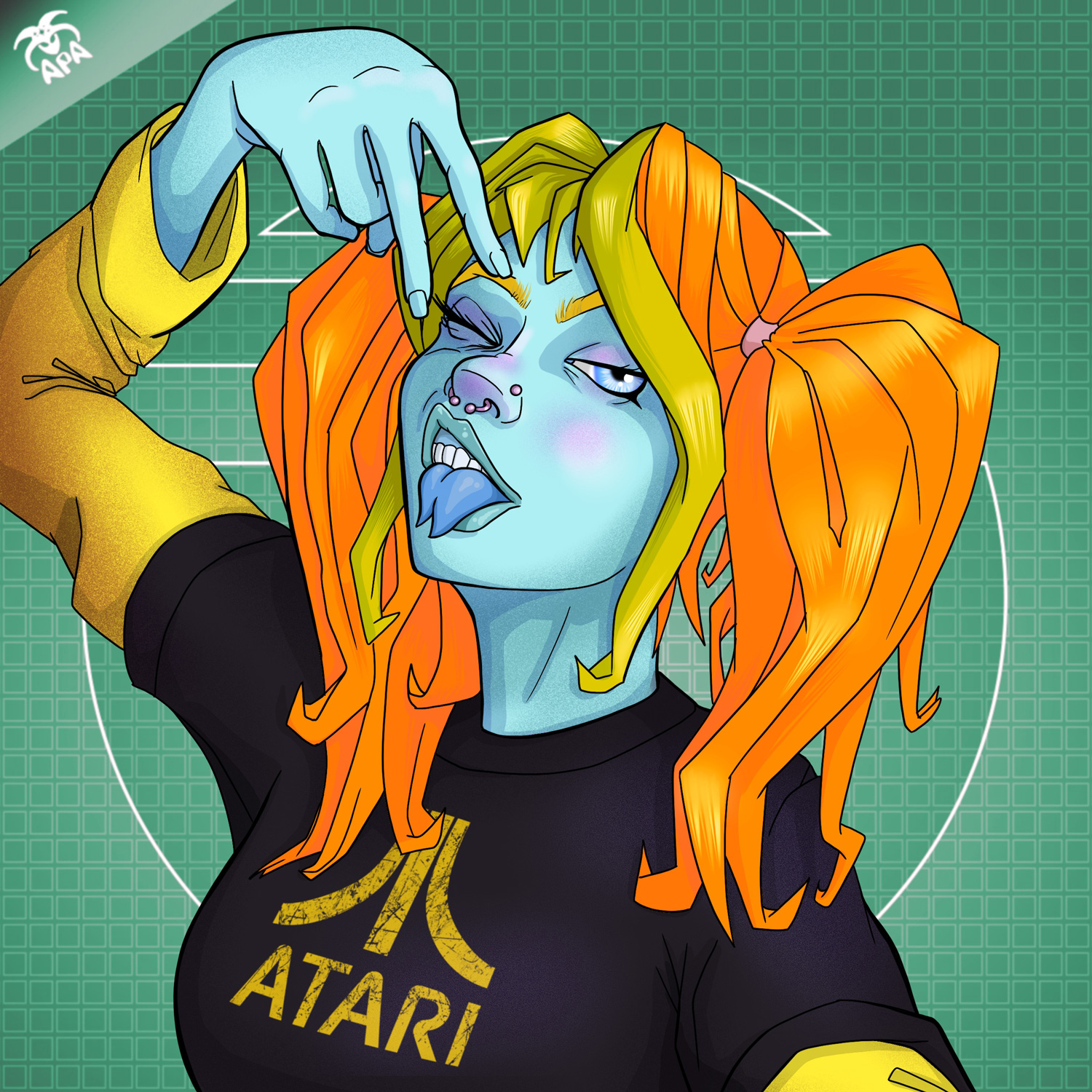 AlienSelfie#004 - Atari Variant NFT on Algorand