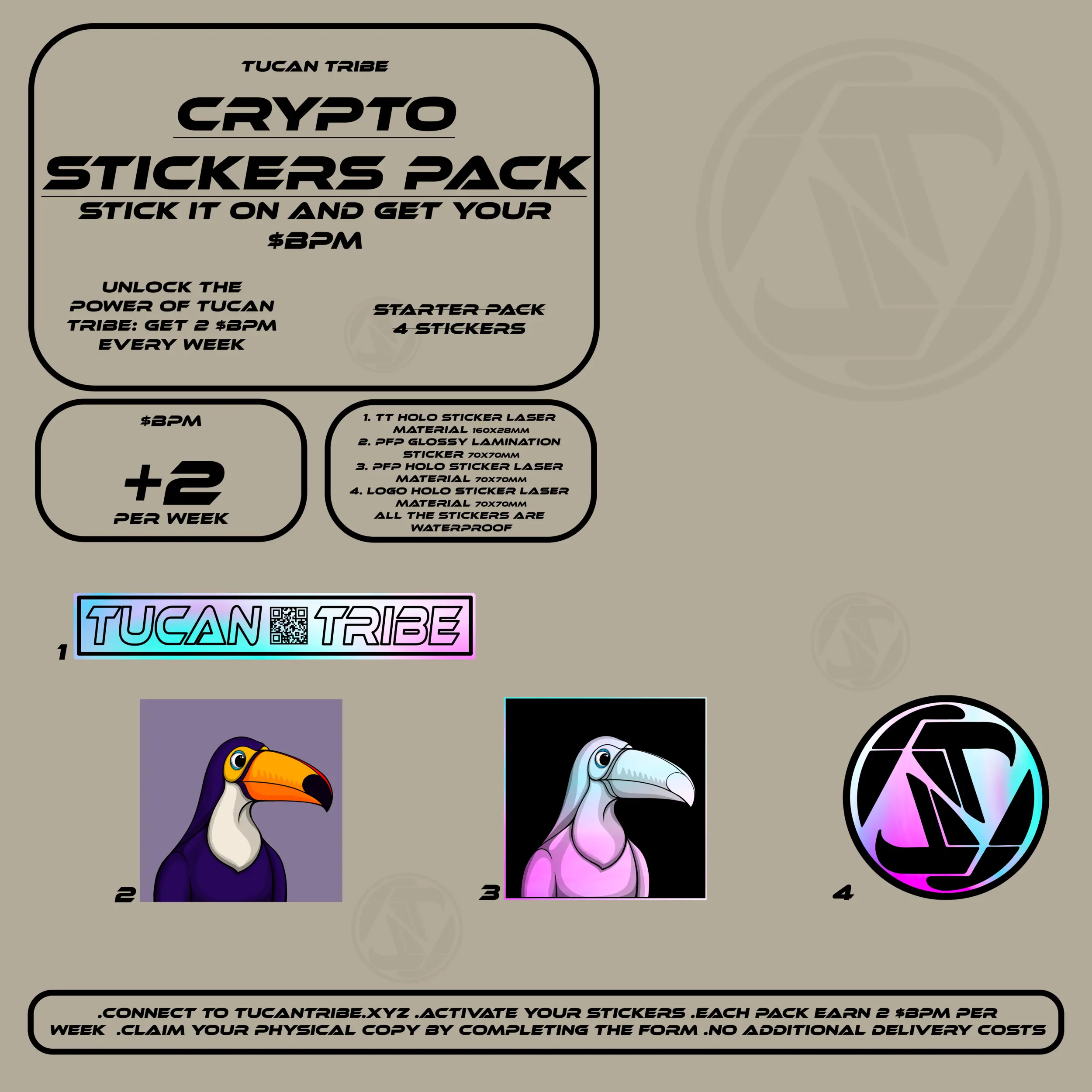 Tucan Tribe Crypto Stickers #363 NFT on Algorand