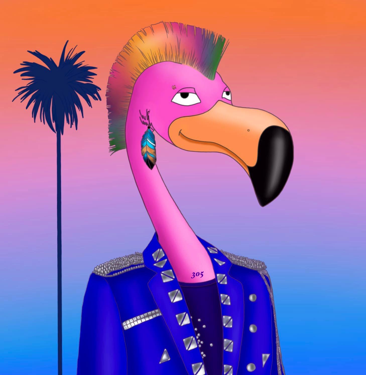 Eclectic Flamingo #237 NFT on Algorand
