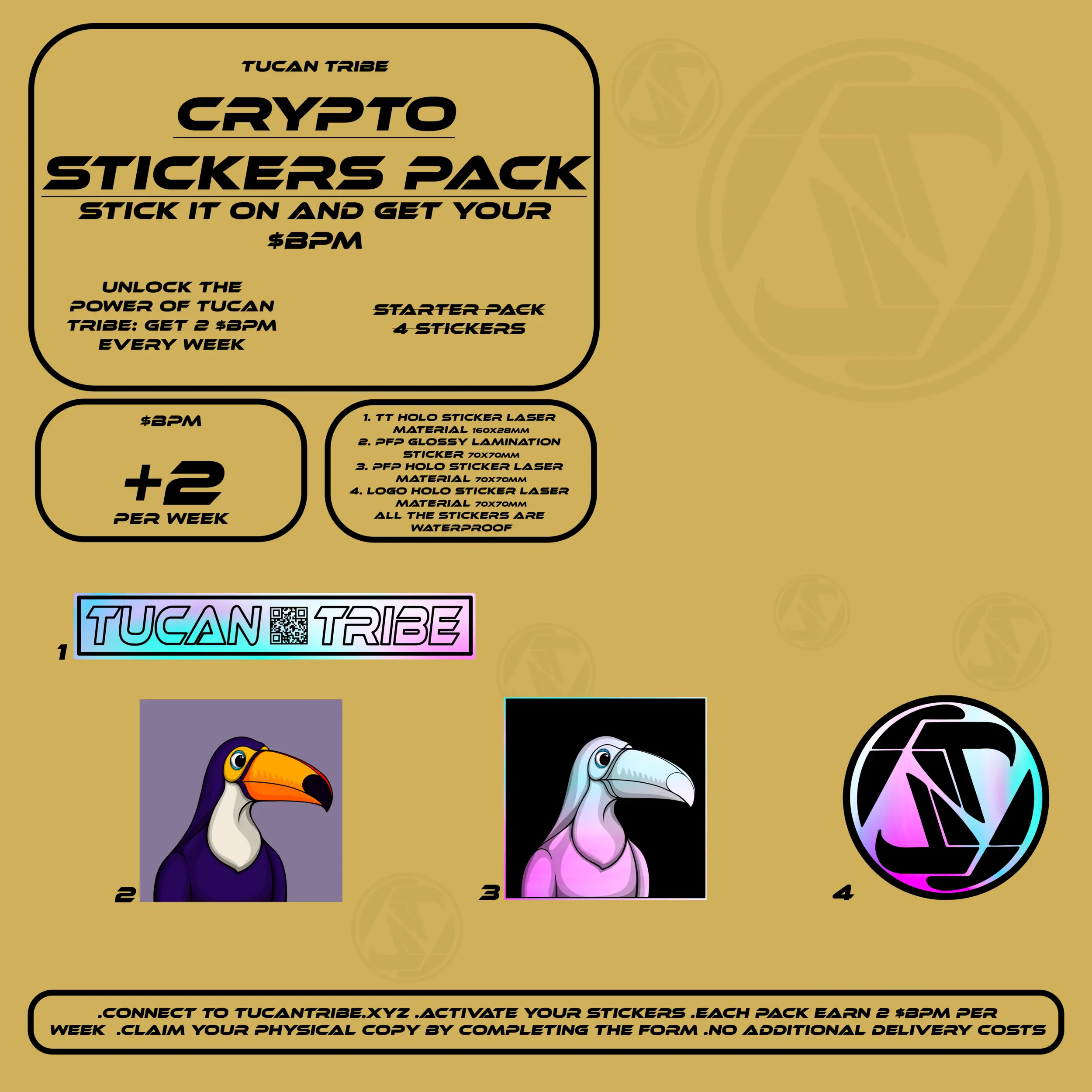 Tucan Tribe Crypto Stickers #216 NFT on Algorand