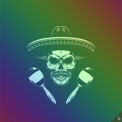 Linx Mexican Skull #007