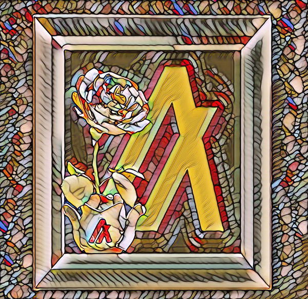 An image of Stained glass algorose