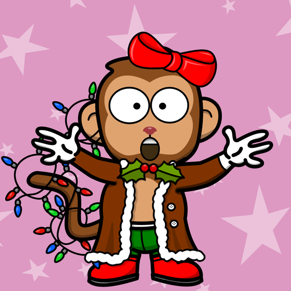 An image of Christmas Space Monkey #241