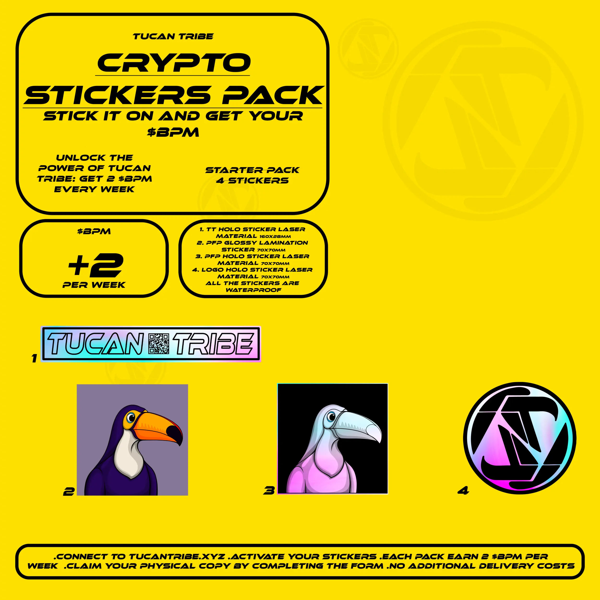 Tucan Tribe Crypto Stickers #224 NFT on Algorand