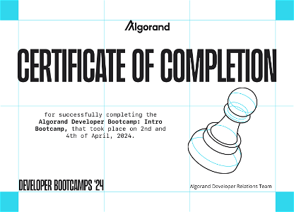 Certificate of Completion: I