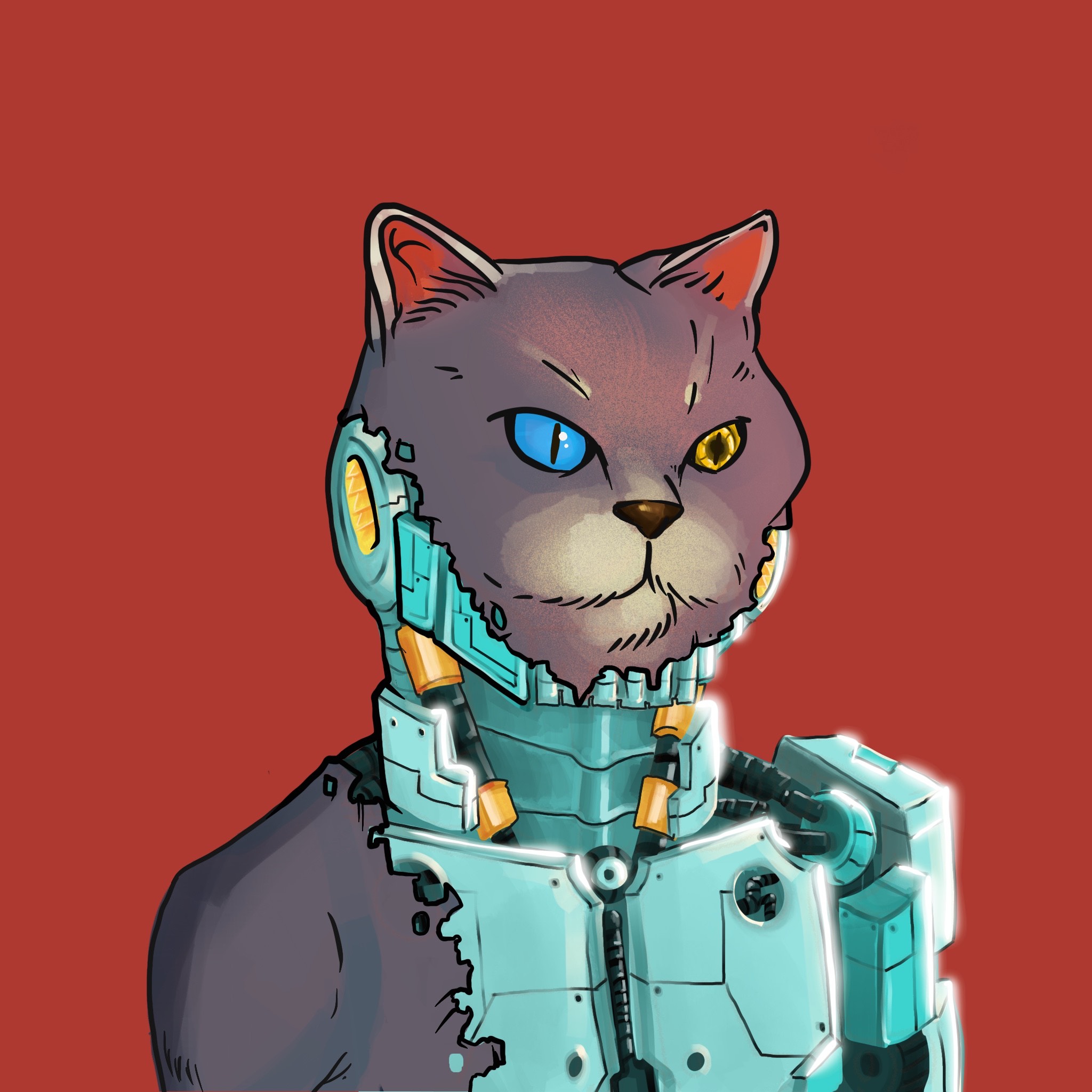 (Cyborg) Dope Cat#37 NFT on Algorand
