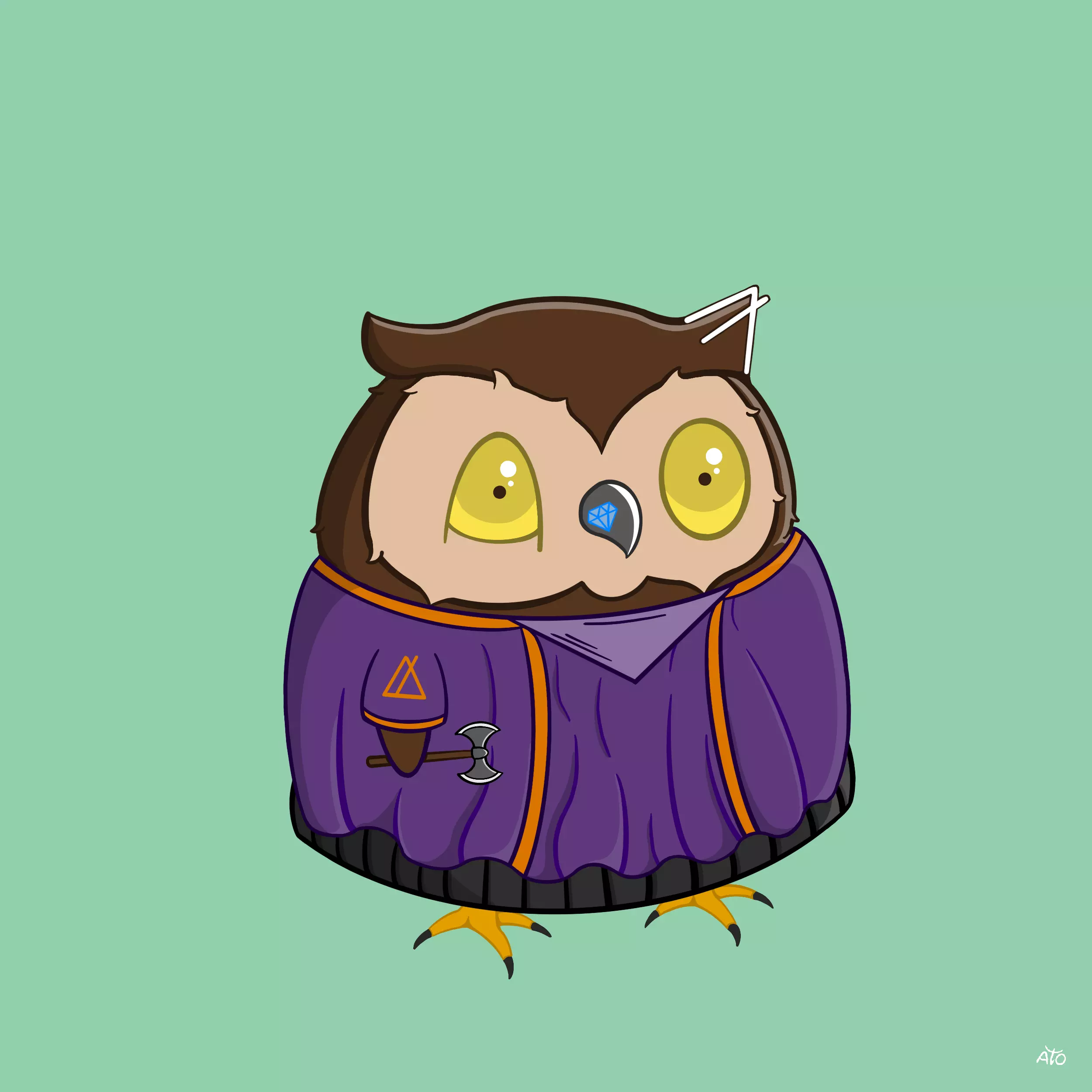 Baby Hoot Group #3985 NFT on Algorand
