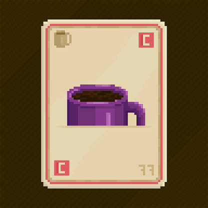 Purple Mug Caffeine Card