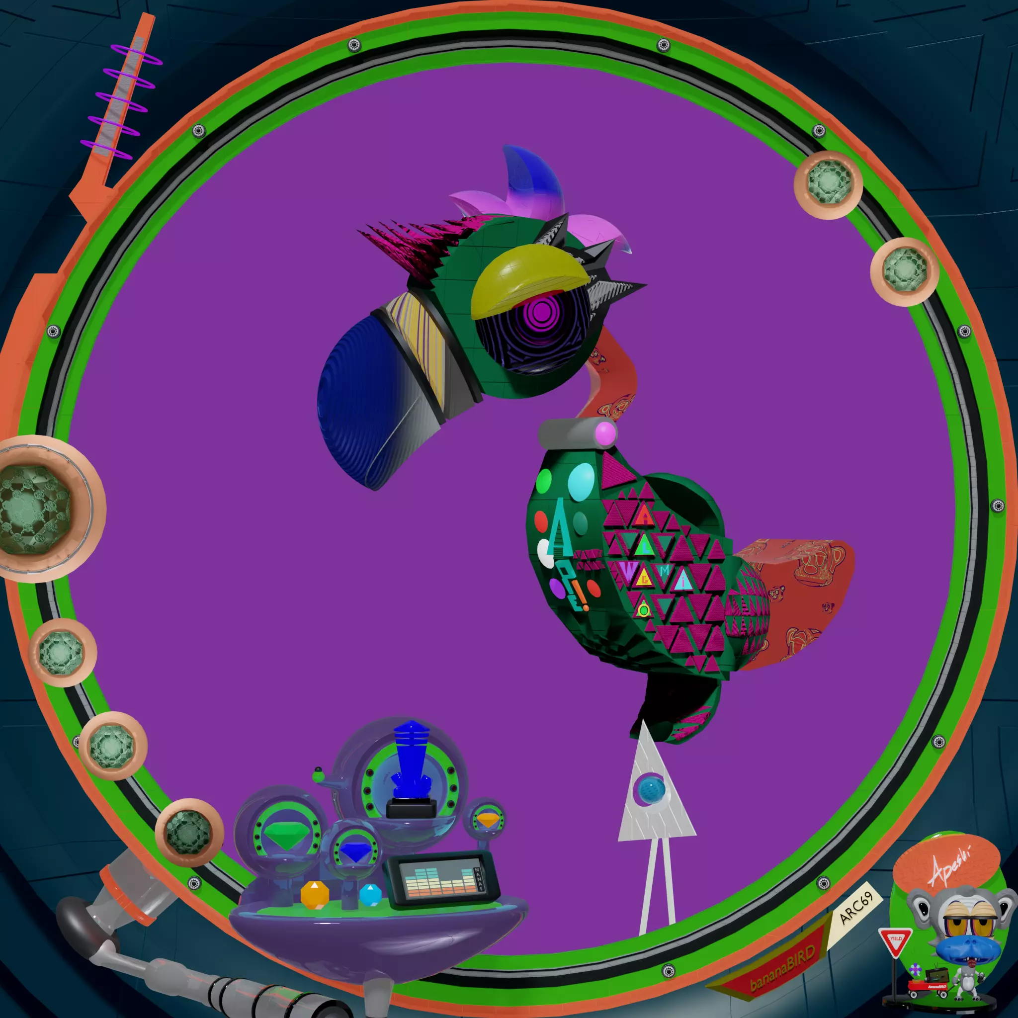 bananaBIRD #205 NFT on Algorand
