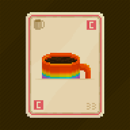 Rainbow Mug Caffeine Card