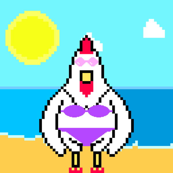 An image of Pixel Chicken #48