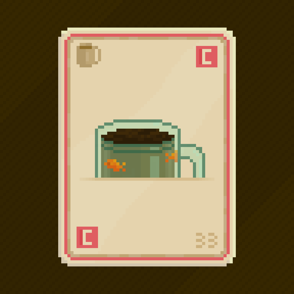 Aquarium Mug Caffeine Card NFT on Algorand