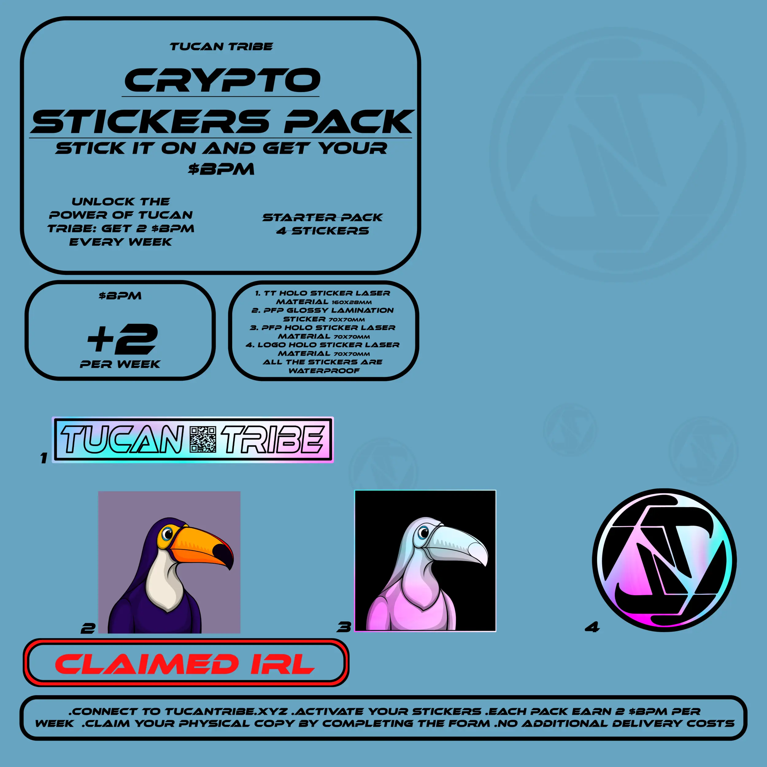 Tucan Tribe Crypto Stickers  #40 NFT on Algorand