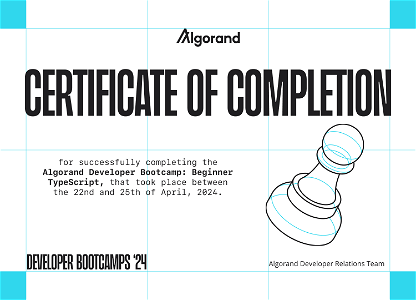 Certificate of Completion Be