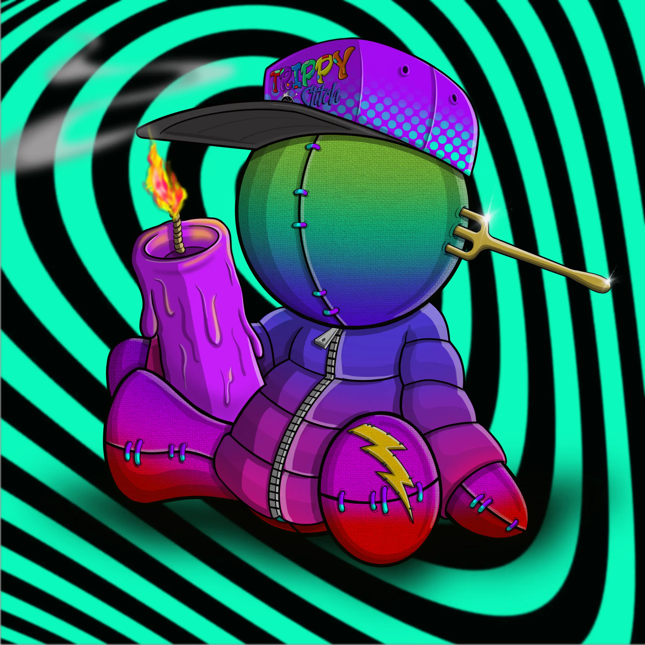 Trippy Stitch #1015 NFT on Algorand