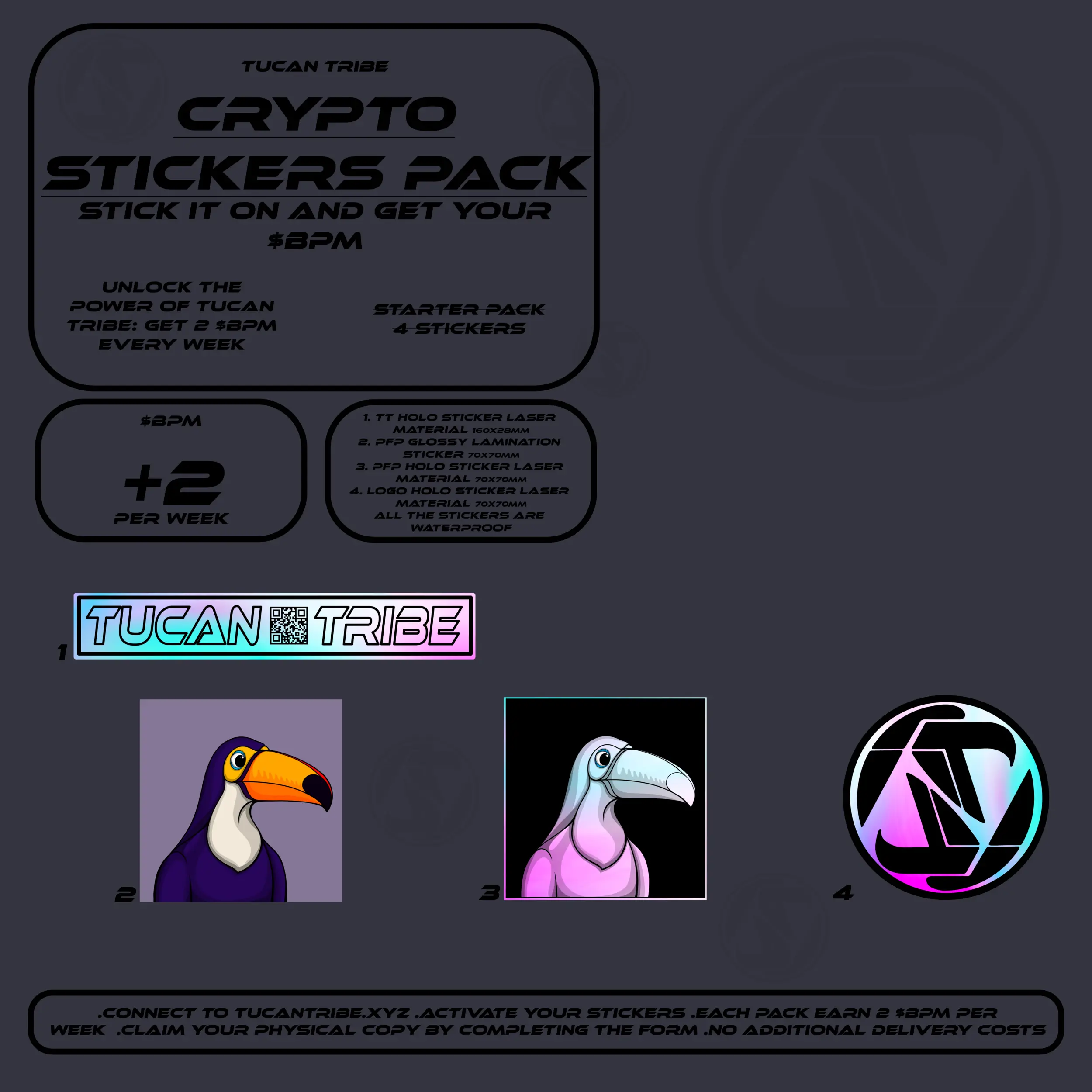 Tucan Tribe Crypto Stickers #237 NFT on Algorand