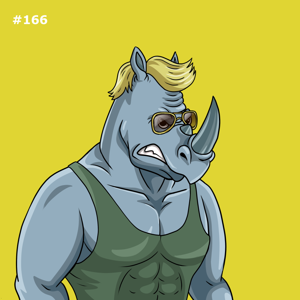 Rowdy Rhino #166 NFT on Algorand
