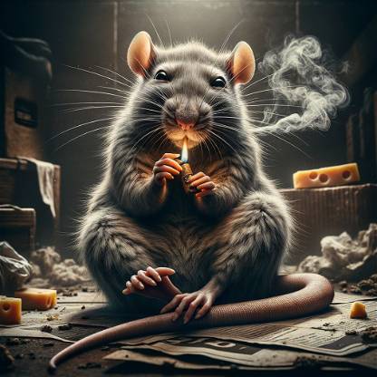 Smoking rat