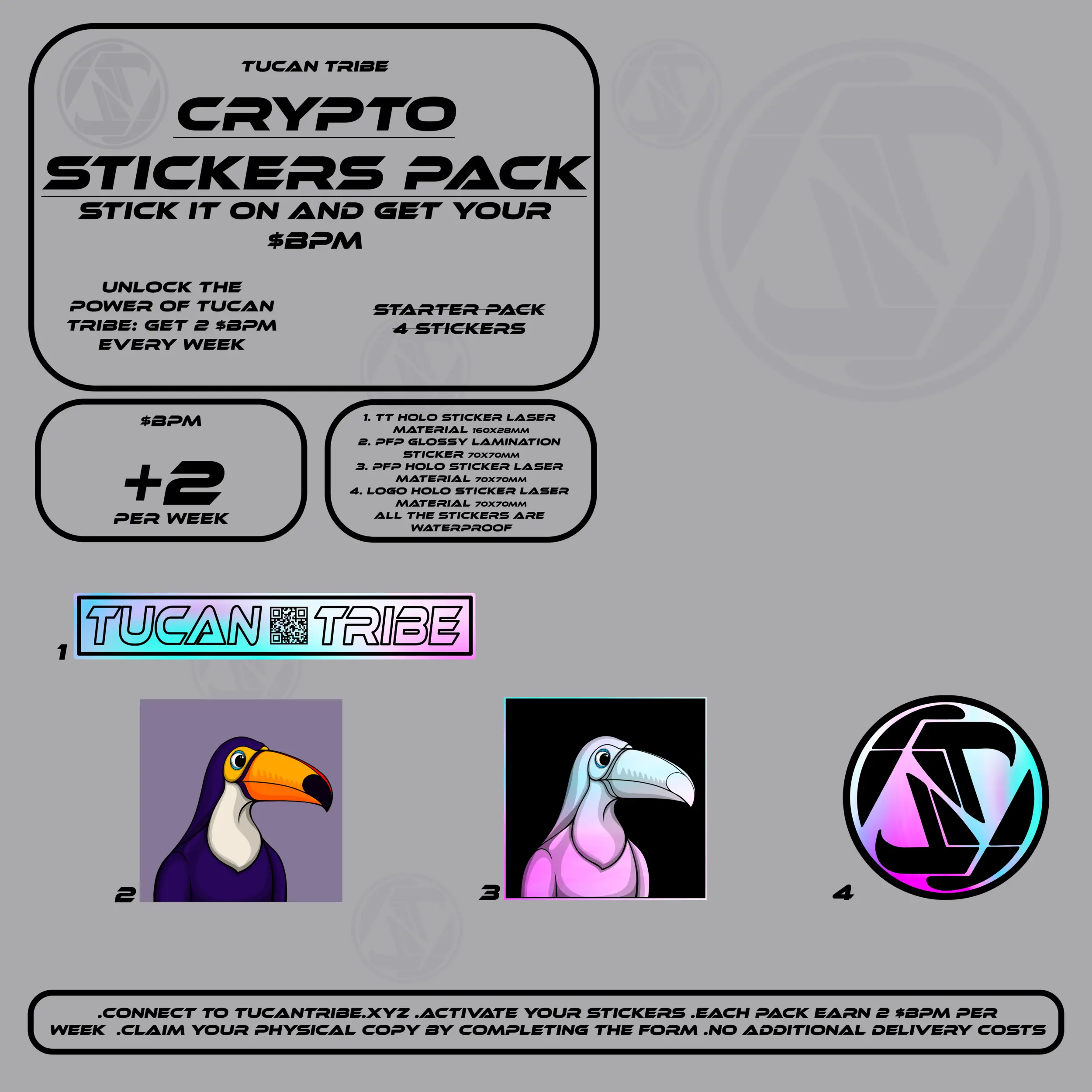 Tucan Tribe Crypto Stickers #249 NFT on Algorand