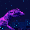 Geko 0175 (Pixel Art Statue)