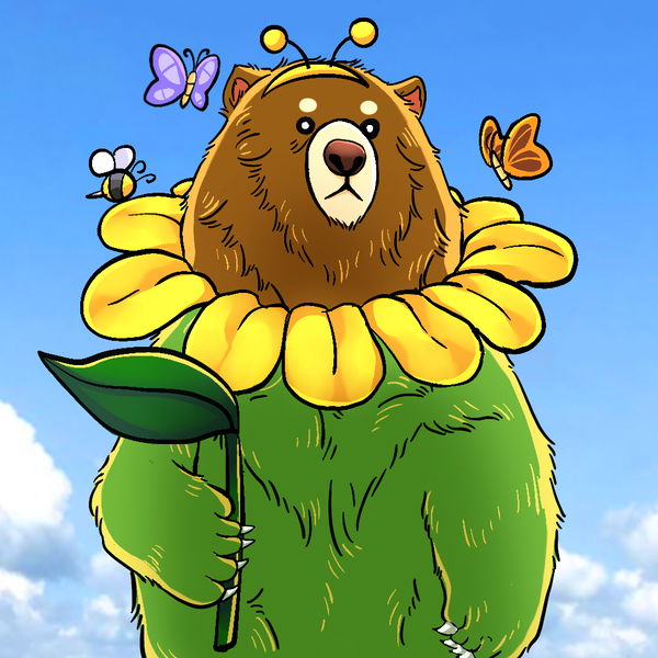 An image of (#022) Beary the Flower