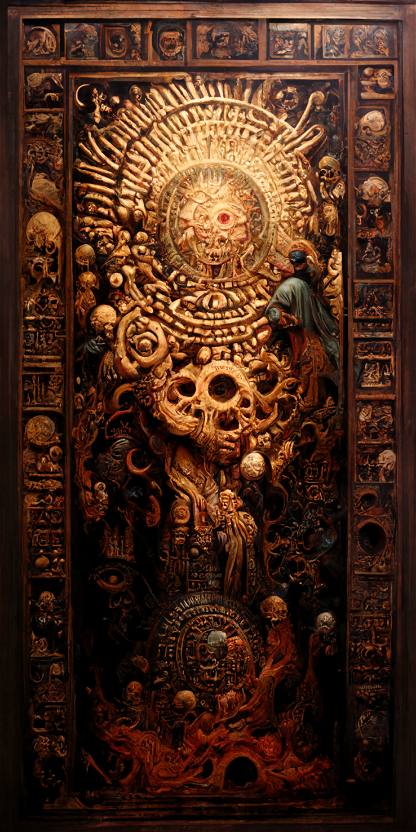 Estilo Azteca Woodcarvings #96