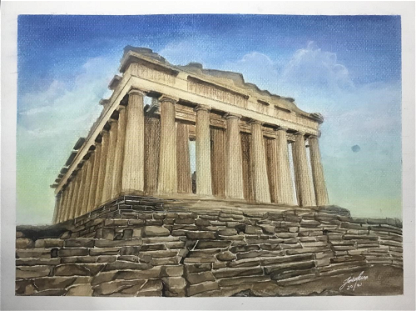 Sketched Parthenon of Athens
