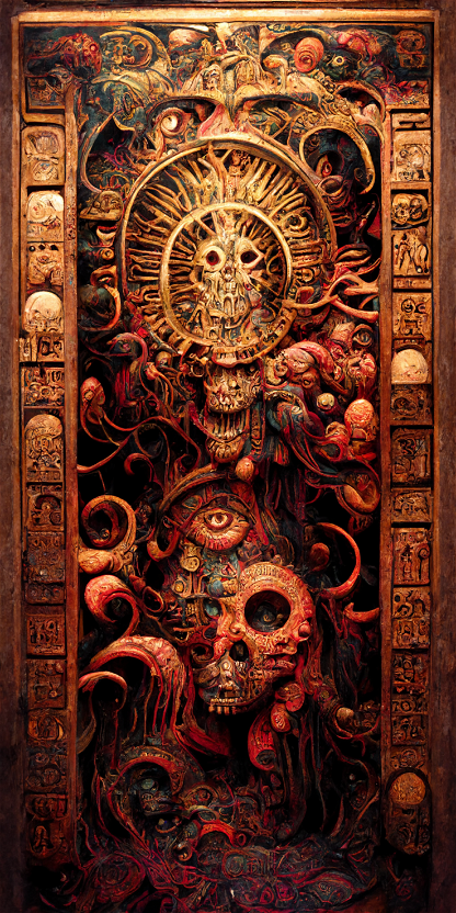 Estilo Azteca Woodcarvings #47