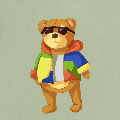 Watercolour Bear 009