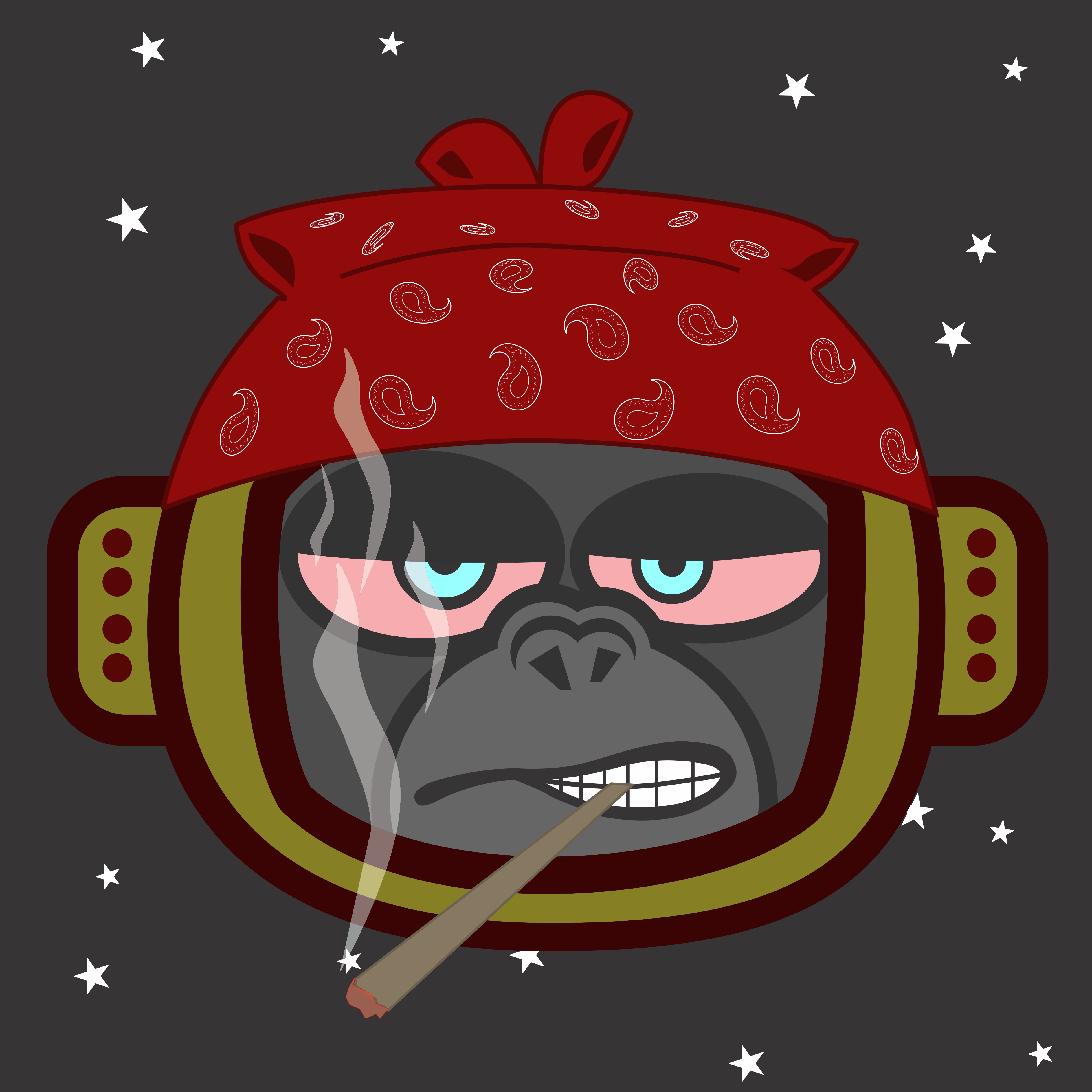 Space Monkey Red NFT on Algorand