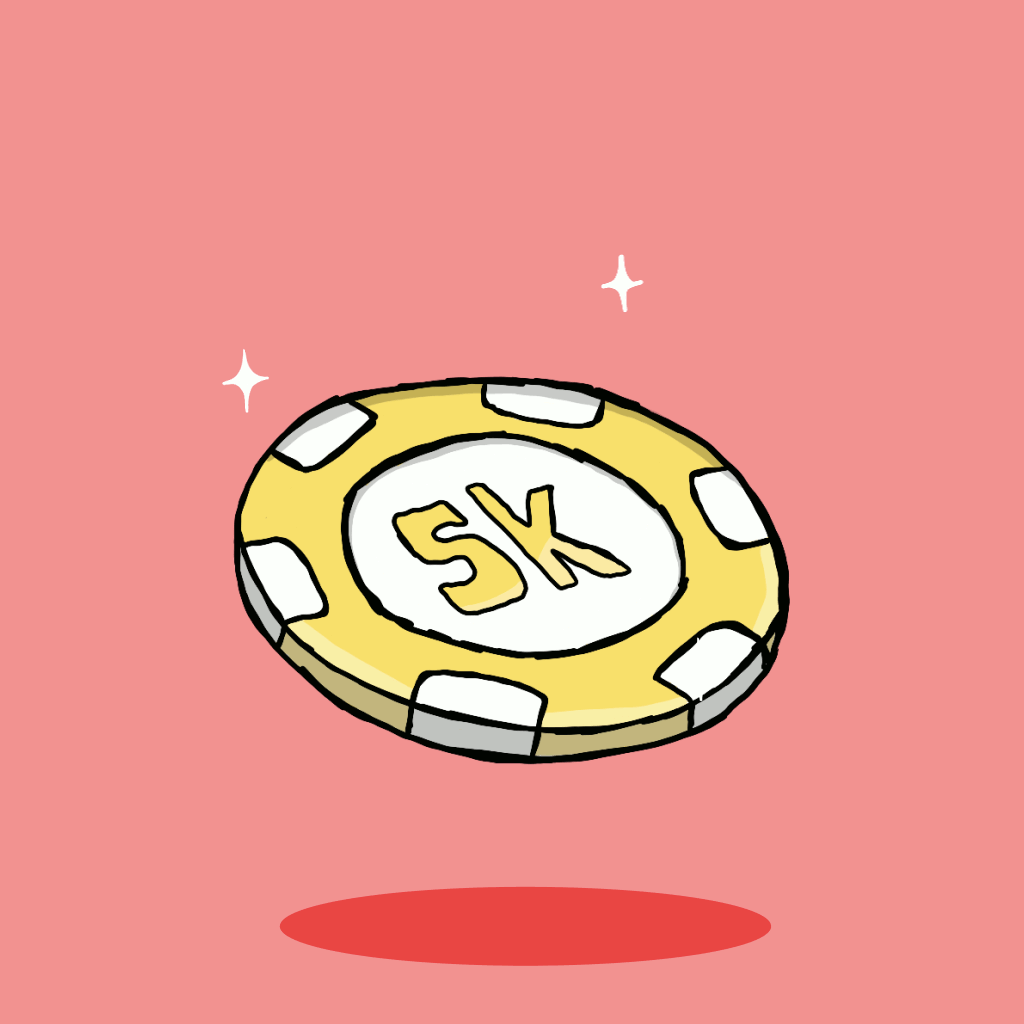 Shitty Yellow Poker Chip