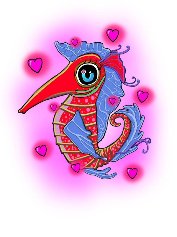 An image of Vday seahorse Billy