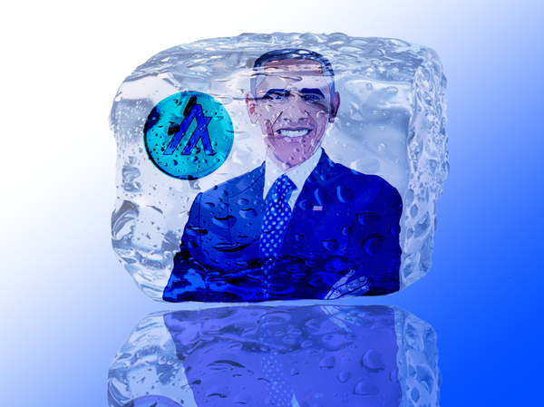 An image of Ice Cubed Barack Obama