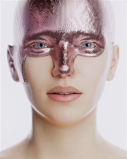 Silk Sampot Pink Diamond Mask