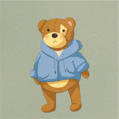 Watercolour Bear 001