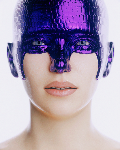 Metalized Teju Purple Mask