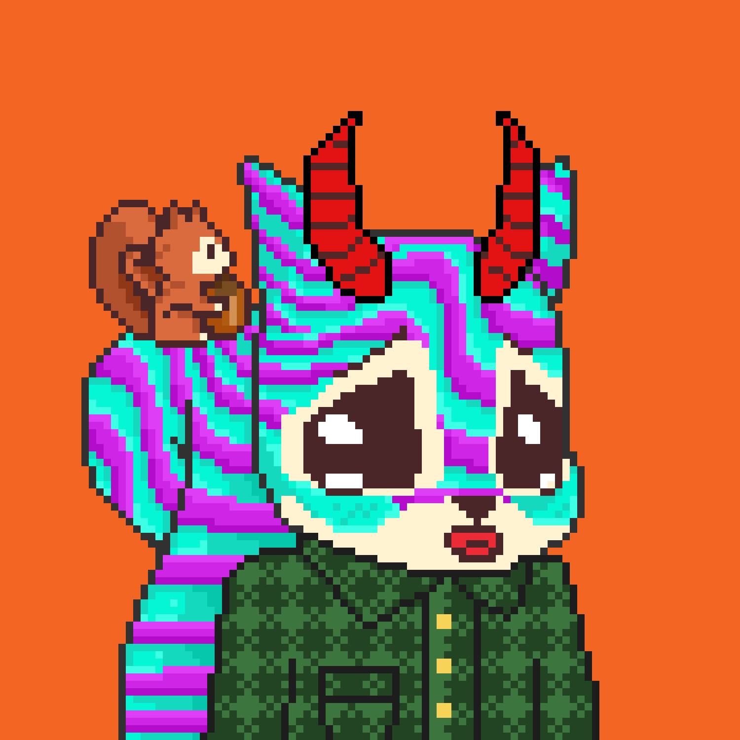 Pixel Squirrels #1185 NFT on Algorand