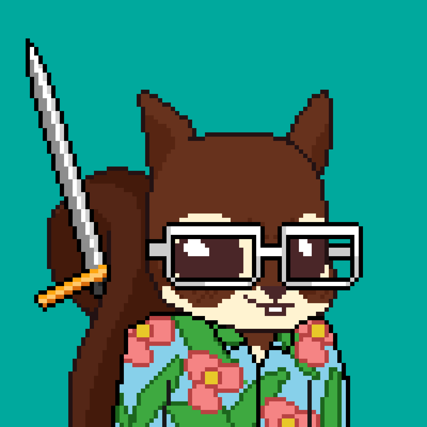 Pixel Squirrels #163 NFT on Algorand