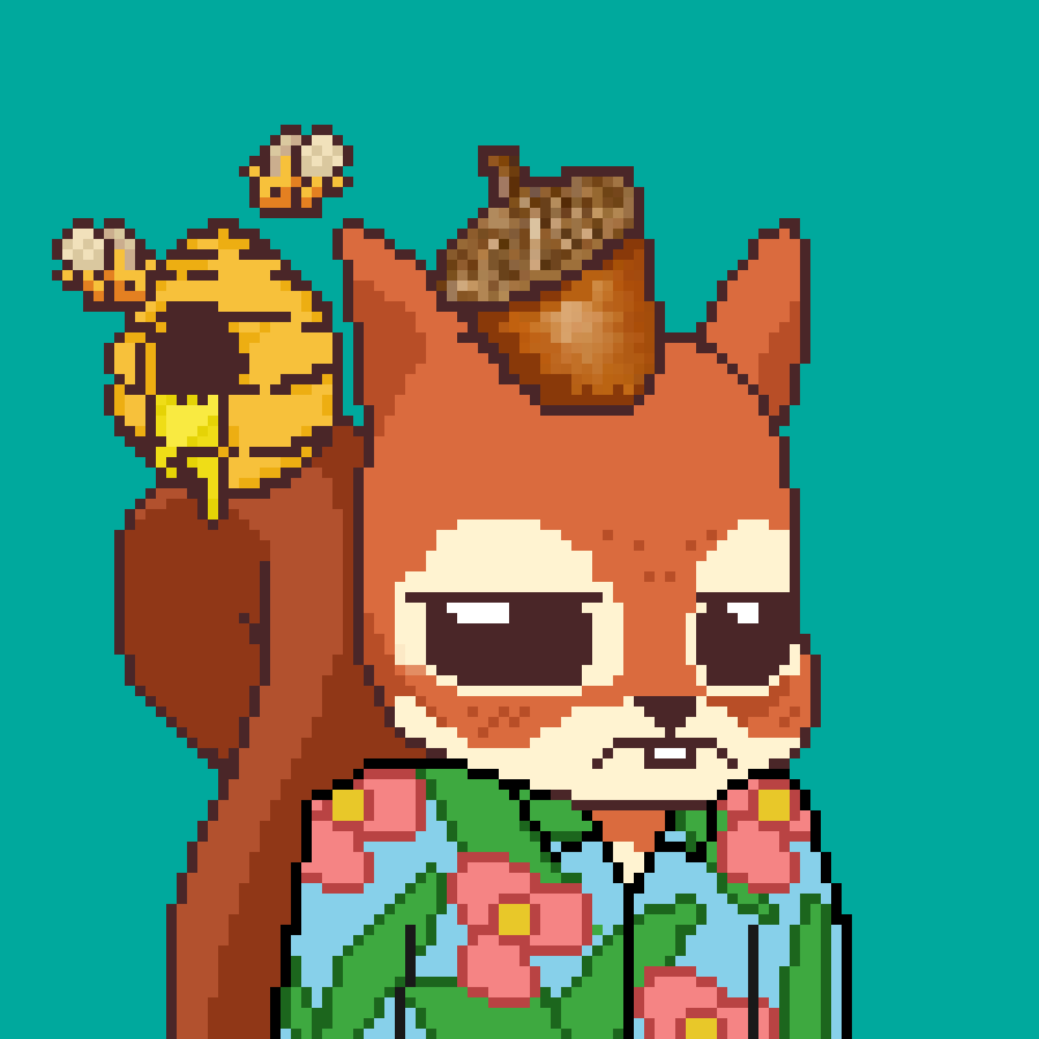 Pixel Squirrels #3842 NFT on Algorand