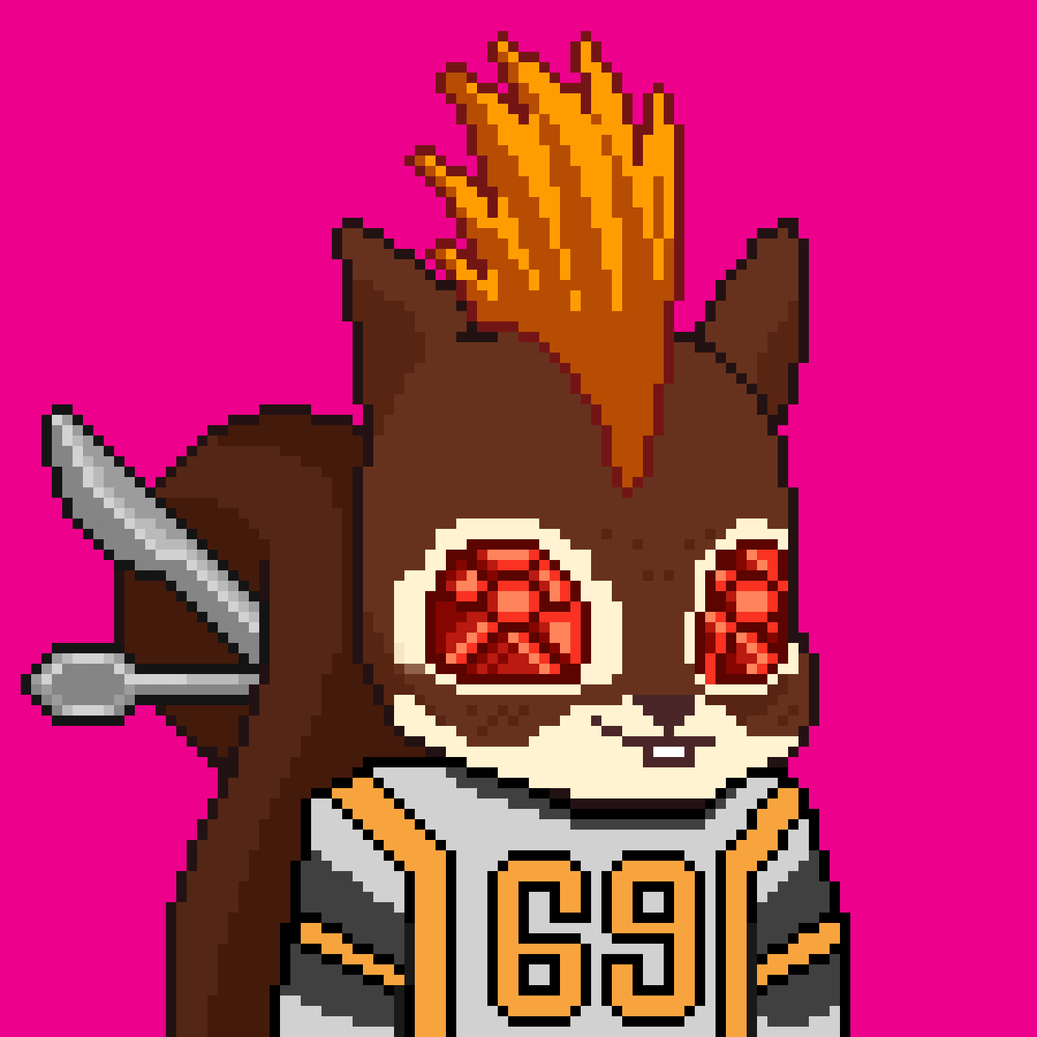 Pixel Squirrels #9849 NFT on Algorand